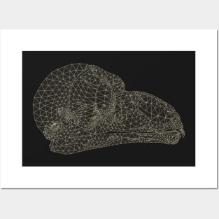 Owl Skull Grid Posters and Art